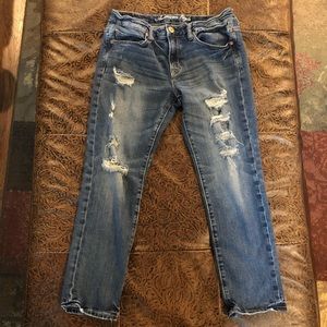American Eagle Factory Distressed Sz6 Cropped Jean